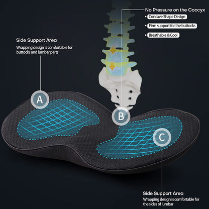 BowLift | Car Seat Cushion with Memory Foam Support