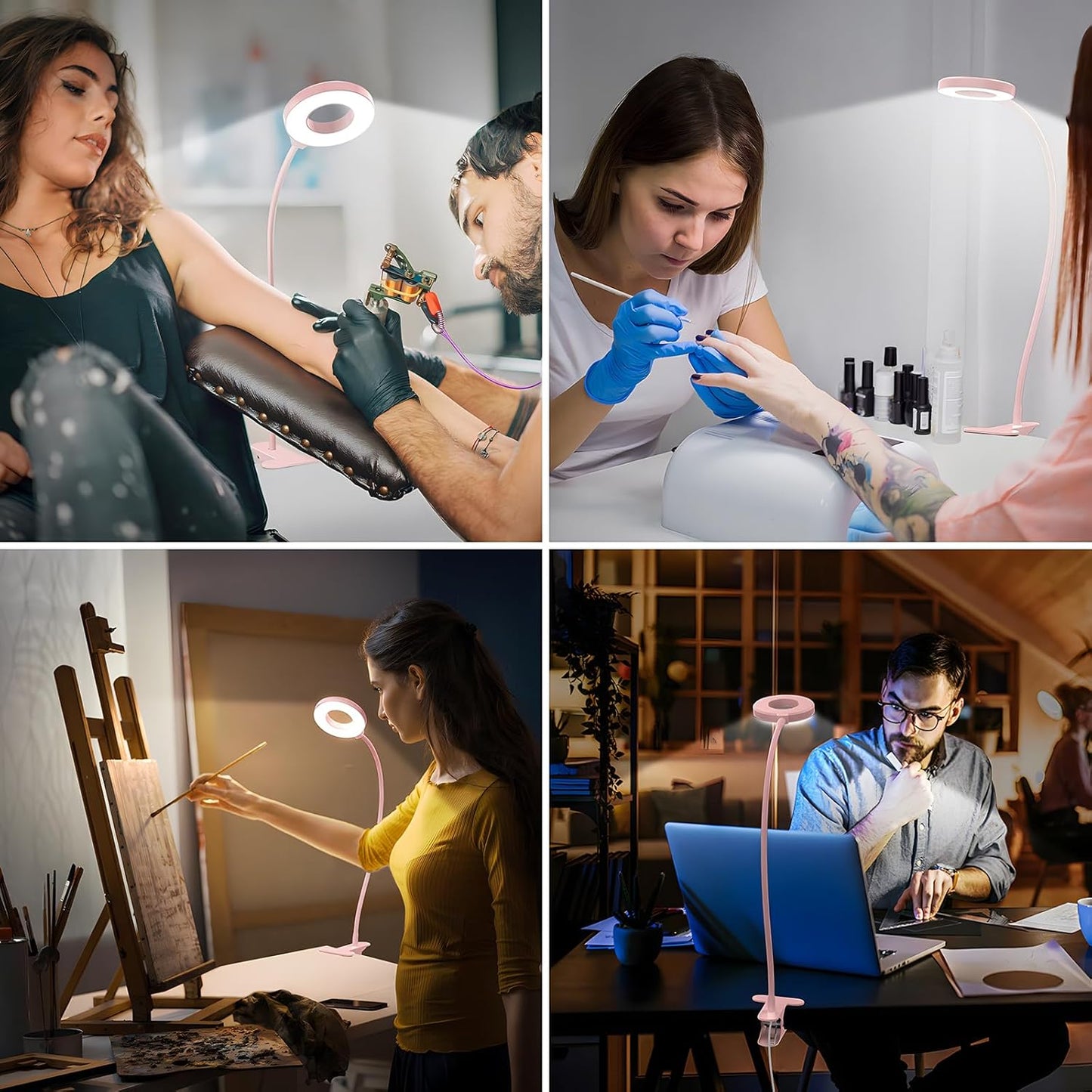 Skanto Skanto | 3 Color Modes LED Desk Clamp Lamp with & Flexible Gooseneck - Selvara (1+1 FREE)