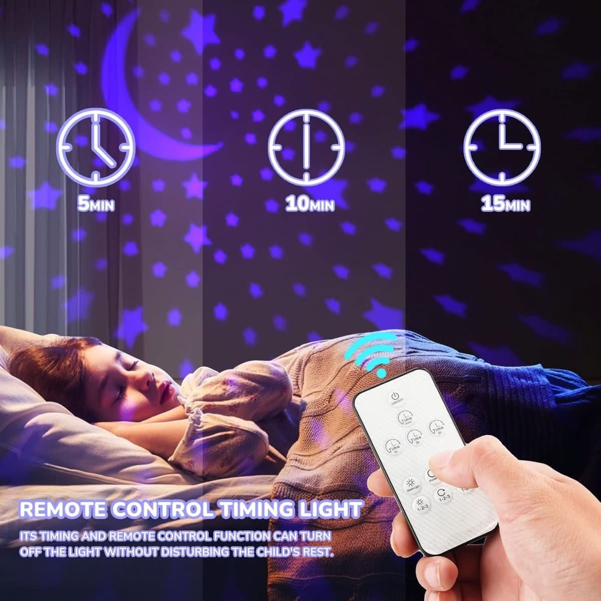 BowLift | Magic star projector with 16 colours & timer function