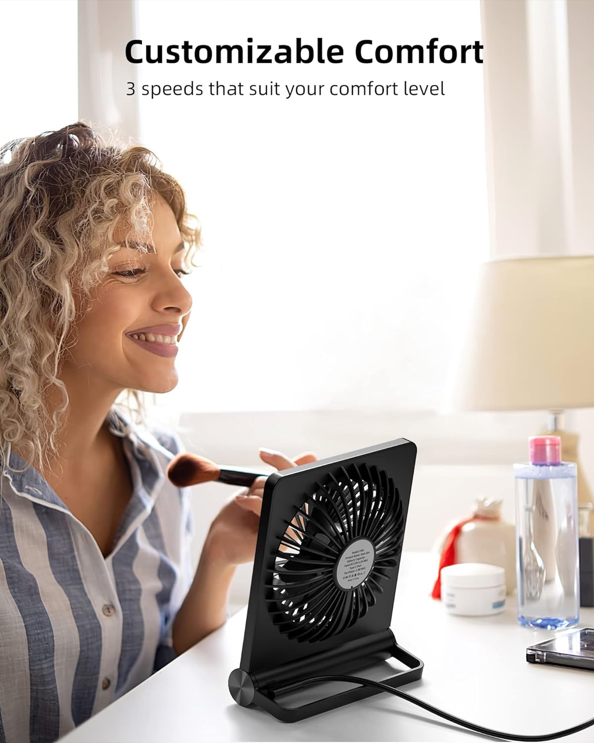 Strong Wind Ultra Quiet Small Desk Fan Skanto