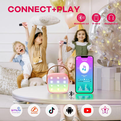 Skanto | Portable Mini Karaoke Machine with Bluetooth Speaker and 2 Wireless Microphones – Veylo