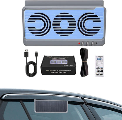 BowLift | Solar Car Window Fan – Dual Duct Ventilation Exhaust & Cooling Accessory – Aurovent
