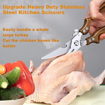 Kitchen Scissors Heavy Duty Kitchen Shears Set 2-Pack, Poultry Shears Heavy Duty Professional