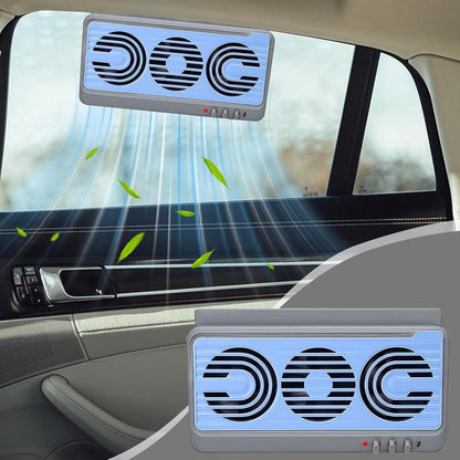 BowLift | Solar Car Window Fan – Dual Duct Ventilation Exhaust & Cooling Accessory – Aurovent