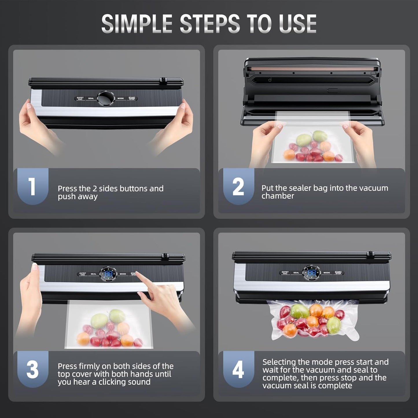 Skanto | 8-in-1 Vacuum Sealer with Built-in Cutter