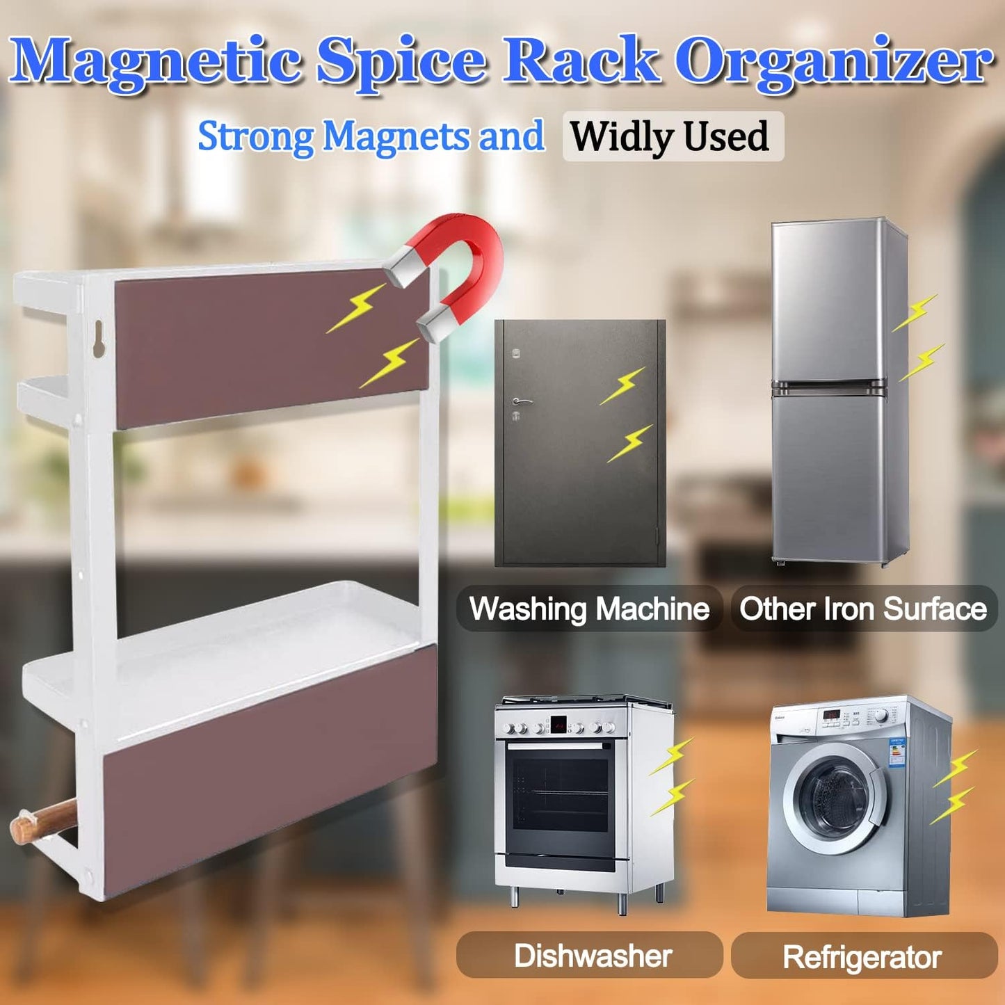 Skanto | Magnetic Refrigerator Spice Rack with Paper Holder – Oryden