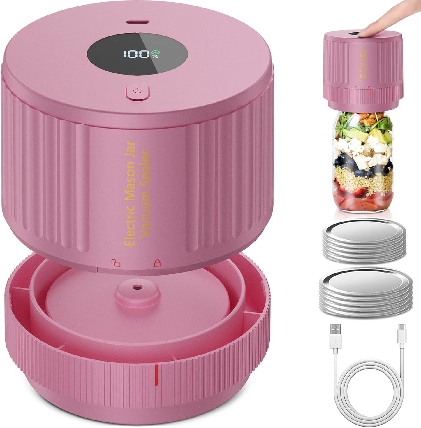 BowLift | Electric Mason Jar Vacuum Sealer Set - Preserve Freshness Quickly!