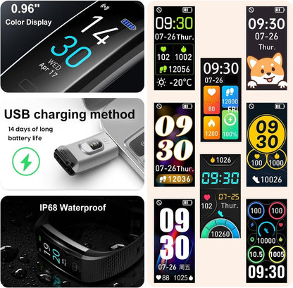 Skanto | Blood Pressure & Heart Rate Monitor Smartwatch | Waterproof, Sleep Tracking & Fitness Insights for Daily Health Management