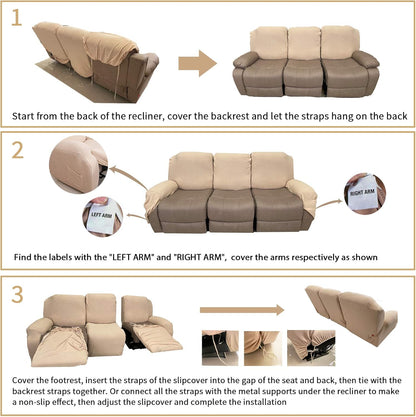 BowLift | Stretch Recliner Chair Covers 4-Piece Set – CoverMate
