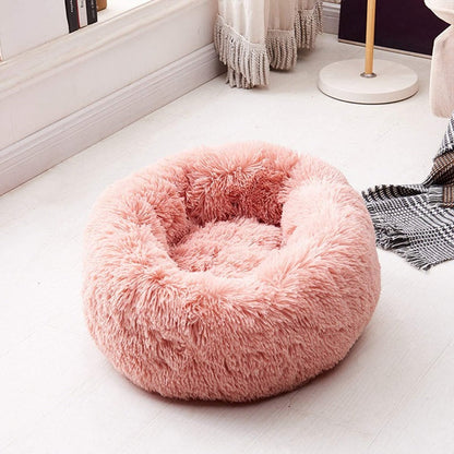 Brehn | Round Plush Calming Donut Dog Bed for Small to Large Dogs