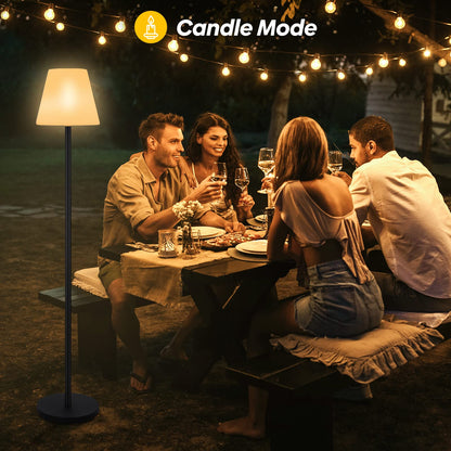 Skanto | Gewiny Solar Powered Outdoor Floor Lamp - Dimmable LED, Waterproof, Wireless for Patio & Garden