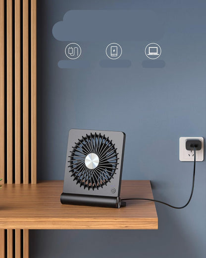 Skanto | Ultra-Quiet USB Desk Fan – Compact & Powerful