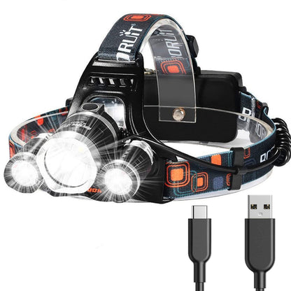 Skanto | Hqdz-Td 20000 Lumen Rechargeable Headlamp - Waterproof, Adjustable Light for Outdoors, Hunting, Camping