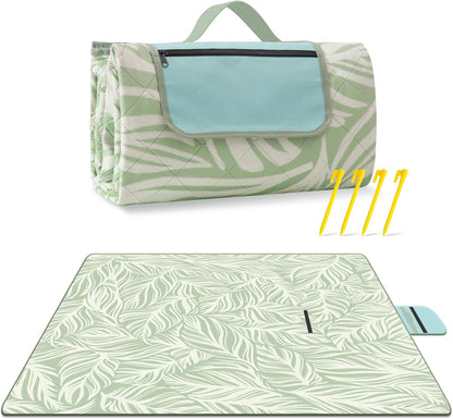 Kalsten | Extra Large Waterproof Picnic Blanket 200 × 200 cm with 3 Layers – MeadowRest