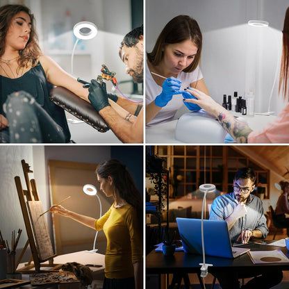 Skanto Skanto | 3 Color Modes LED Desk Clamp Lamp with & Flexible Gooseneck - Selvara (1+1 FREE)
