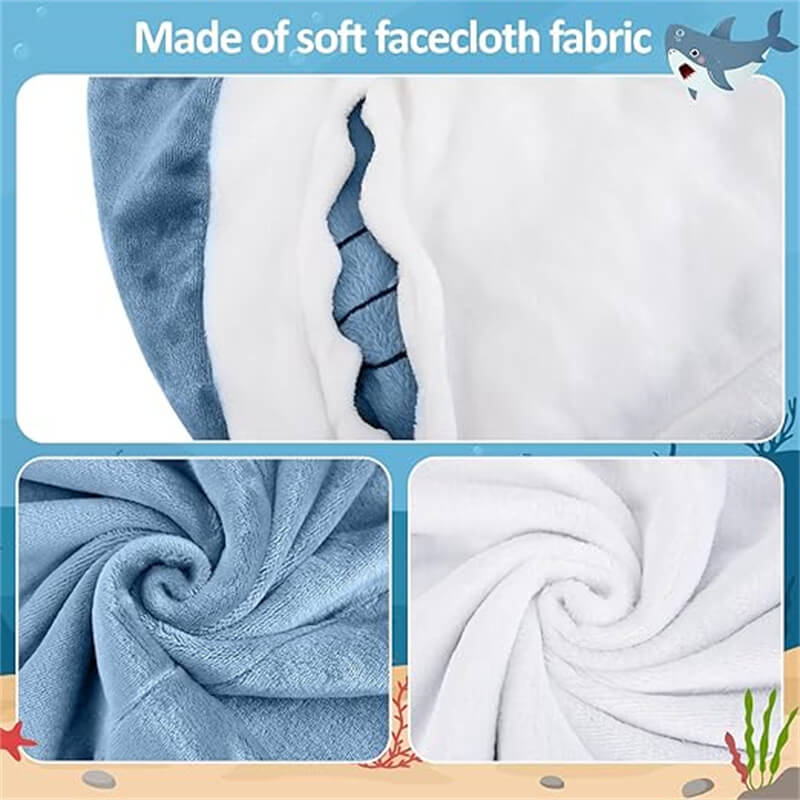 Plush Shark Blanket Hoodie – Comfortable wearable blanket