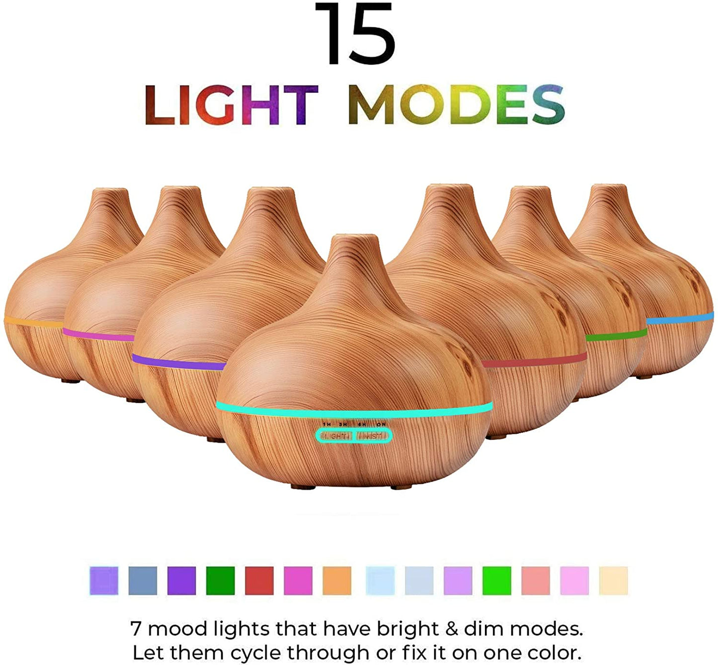 Skanto | Ultrasonic Diffuser & Top 10 Essential Oils - 400ml Diffuser