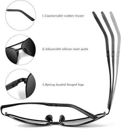 Premium polarized Aviator sunglasses - Joey | Karnz