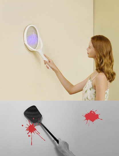 BowLift | Rechargeable Electric Fly Swatter with Flexible 90° Rotating Head – High-Voltage Mosquito & Insect Zapper