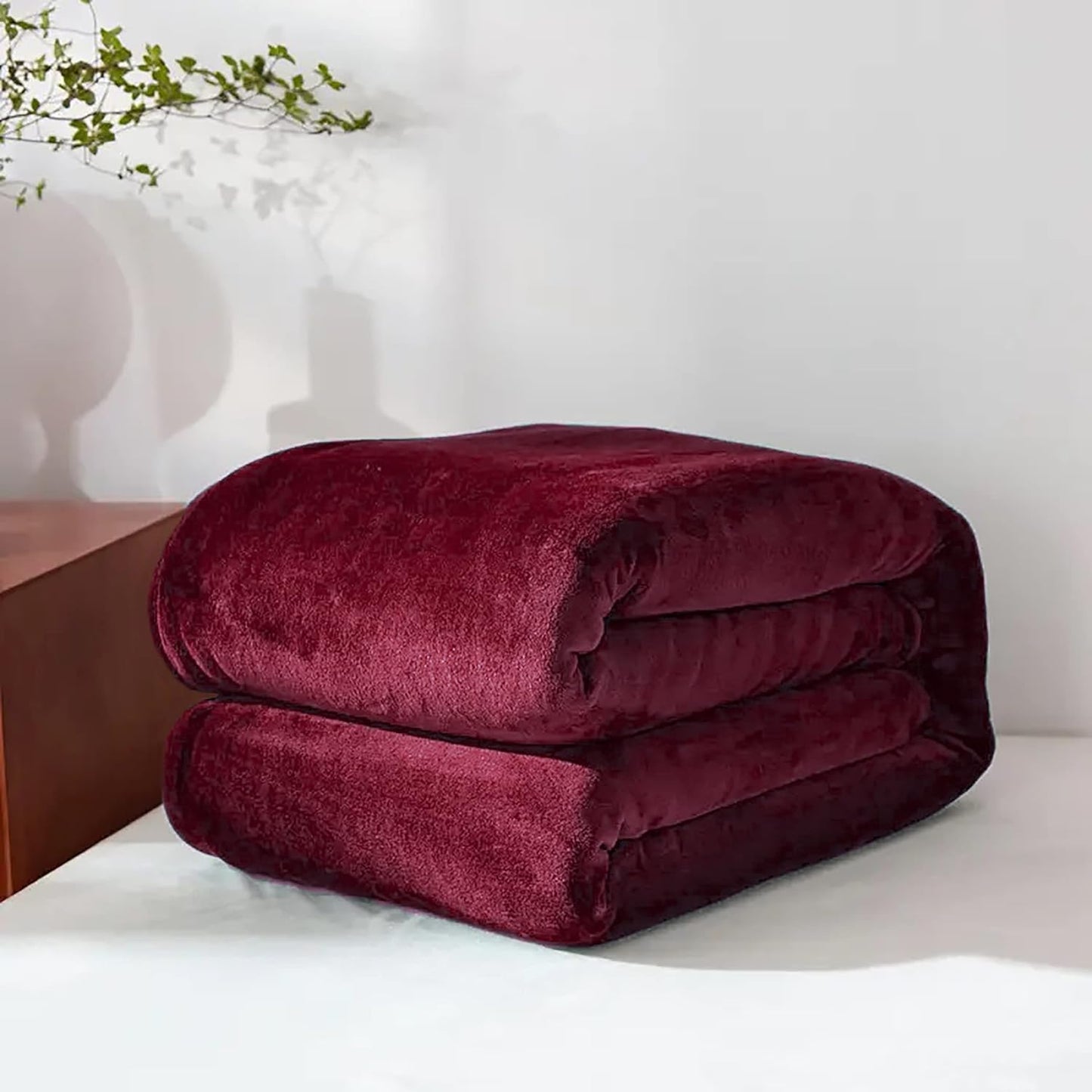 Fleece Large Sofa Throw Light Weight Faux Fur Blanket Bowlift