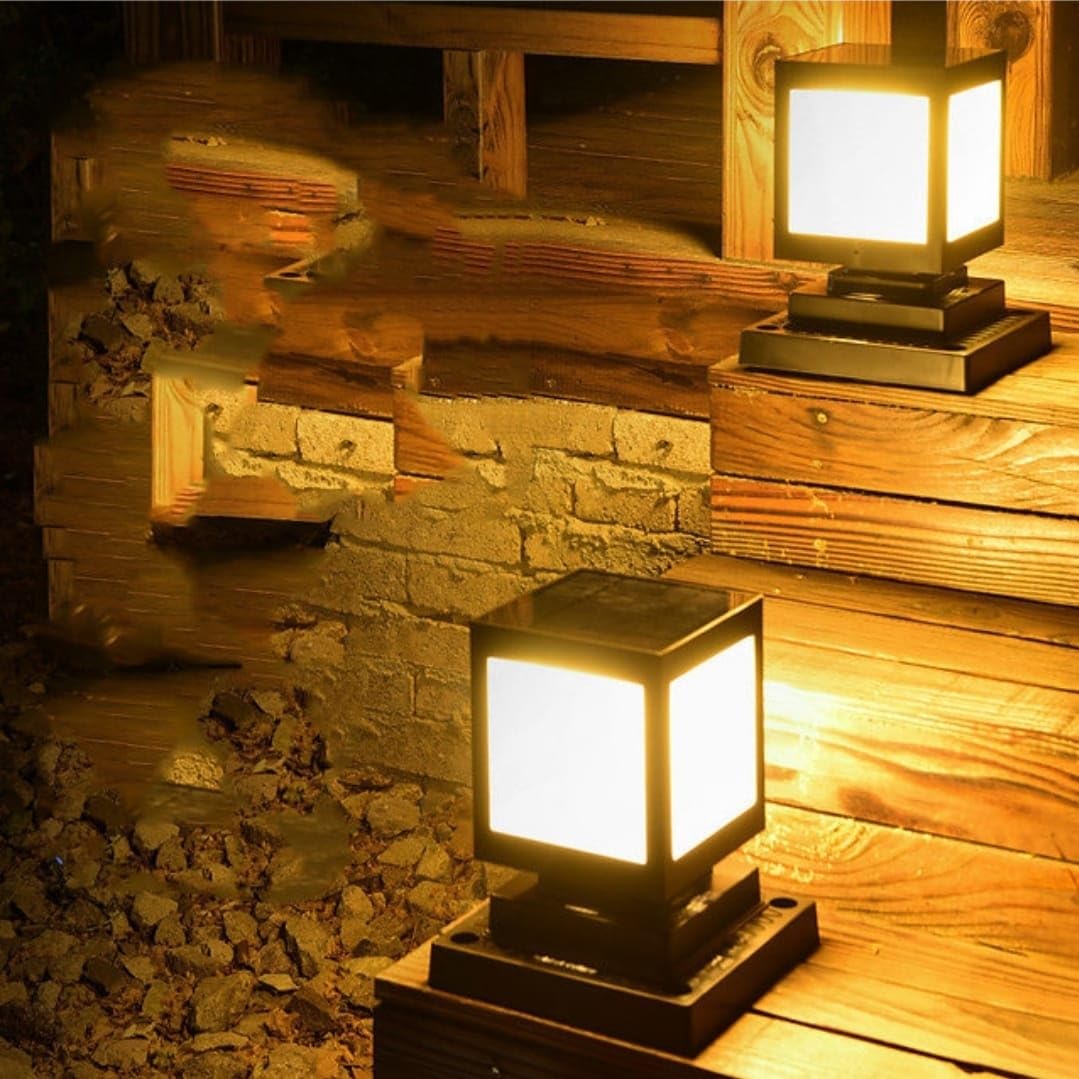 Skanto | Square Solar LED Garden Lamp – Decorative Outdoor Lighting for Paths and Patios