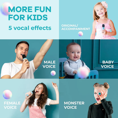Skanto | Portable Mini Karaoke Machine with Bluetooth Speaker and 2 Wireless Microphones – Veylo