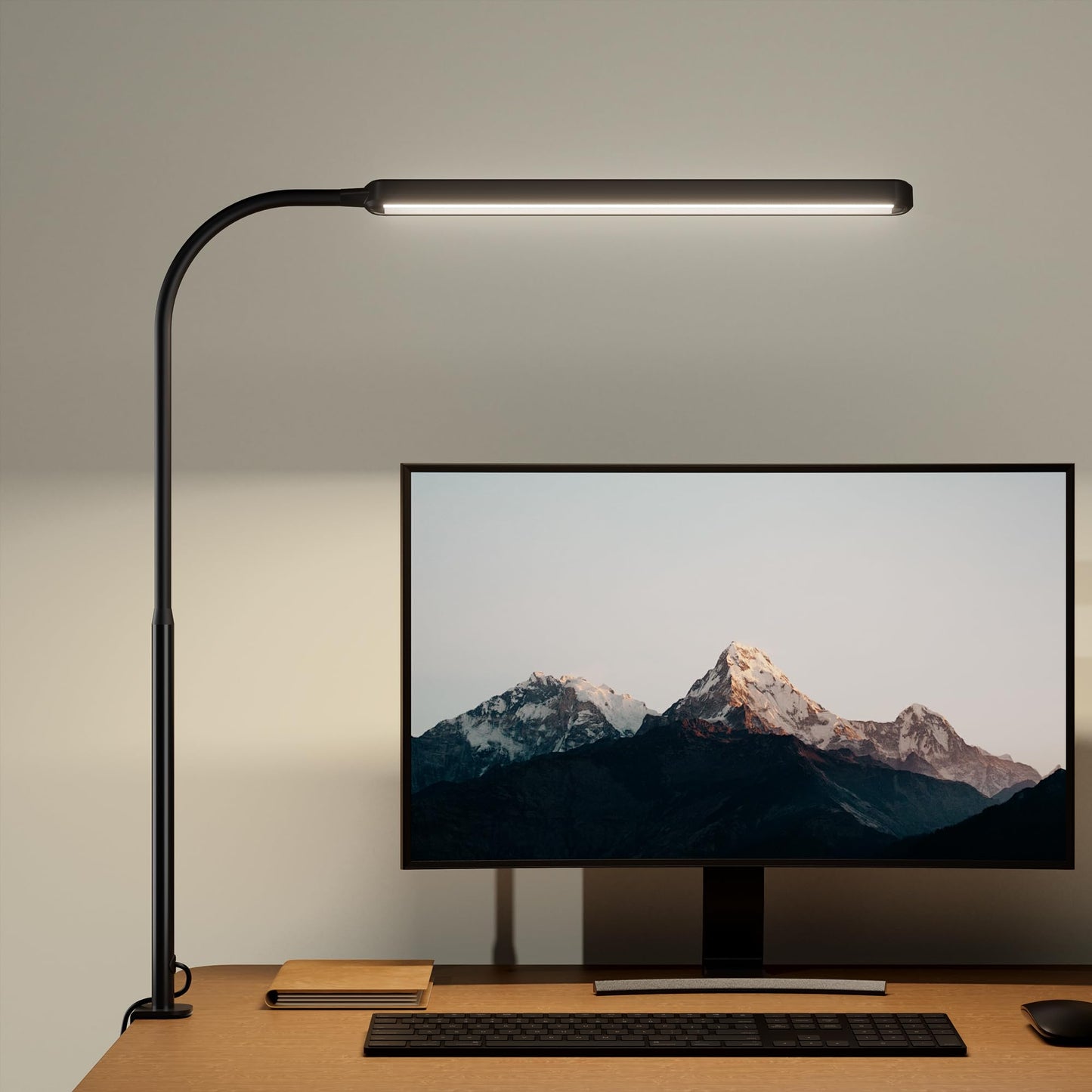 Skanto | Superdanny LED Desk Lamp, Eye-Friendly, 360° Gooseneck Swivel, Touch Control, 3 Light Colors,