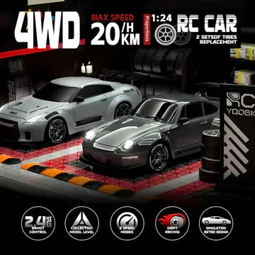 Skanto | Retro Drift Master – 4WD RC Car with LED Lights