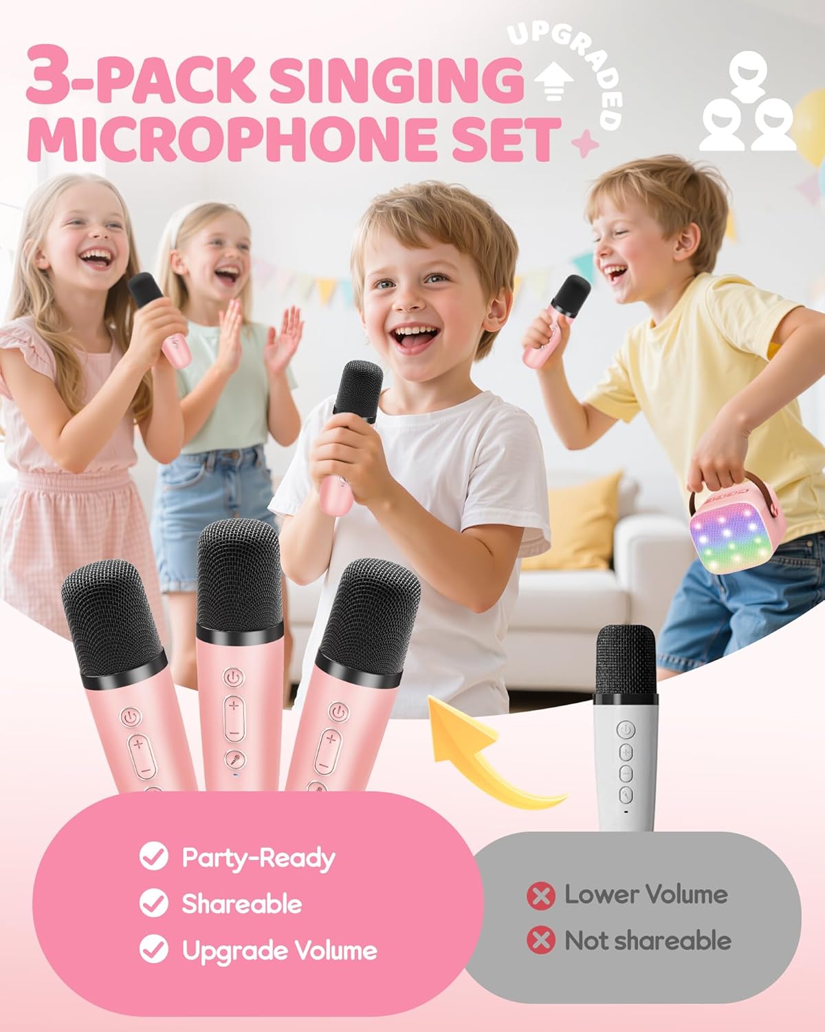 Skanto | Portable Mini Karaoke Machine with Bluetooth Speaker and 2 Wireless Microphones – Veylo