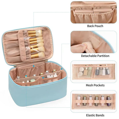 Skanto | Practical Makeup Organizer for Travel | With Compartments and Dividers