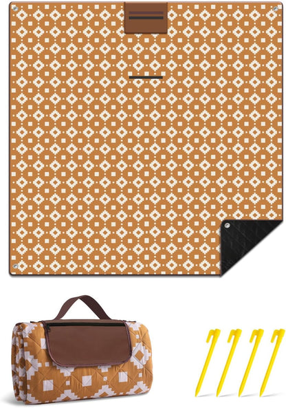 Kalsten | Extra Large Waterproof Picnic Blanket 200 × 200 cm with 3 Layers – MeadowRest