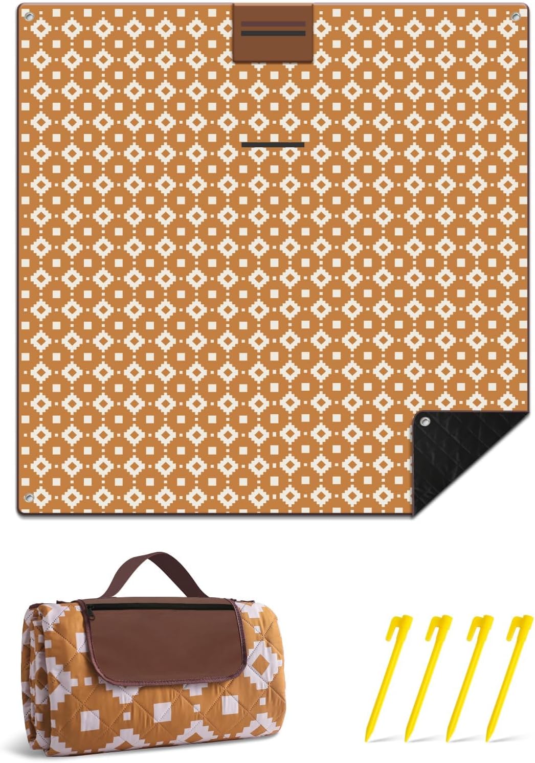 Extra large, waterproof picnic blanket 200 x 200 cm with 3 layers – MeadowRest