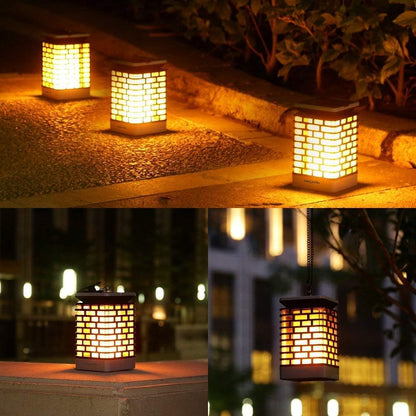 Skanto | Solar-Powered LED Garden Lantern with Ribbed Design – Decorative Outdoor Lighting for Garden