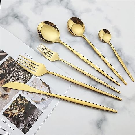 Skanto | Minimalist 36-Piece Stainless Steel Cutlery Set: Elegance and Durability