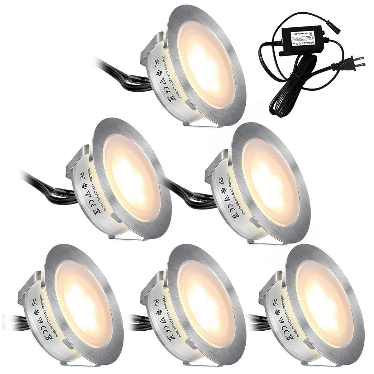 LED Deck Lights – Waterproof – 6 Pack