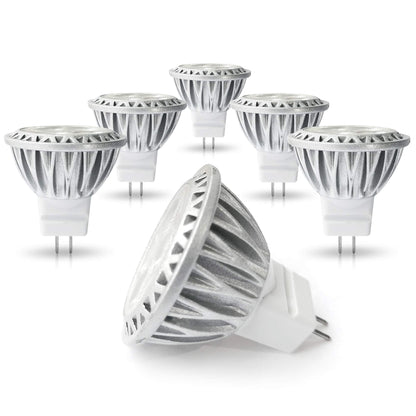 Skanto | Alide Mr11 Gu4 Led Bulbs 3000K Warm White 3W, 6 Pack Low Voltage Spotlights For Outdoor