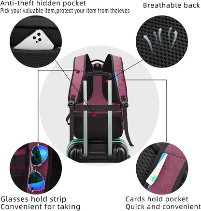 Water-Resistant Travel Laptop Backpack with USB Port & Organised Storage | Bowlift