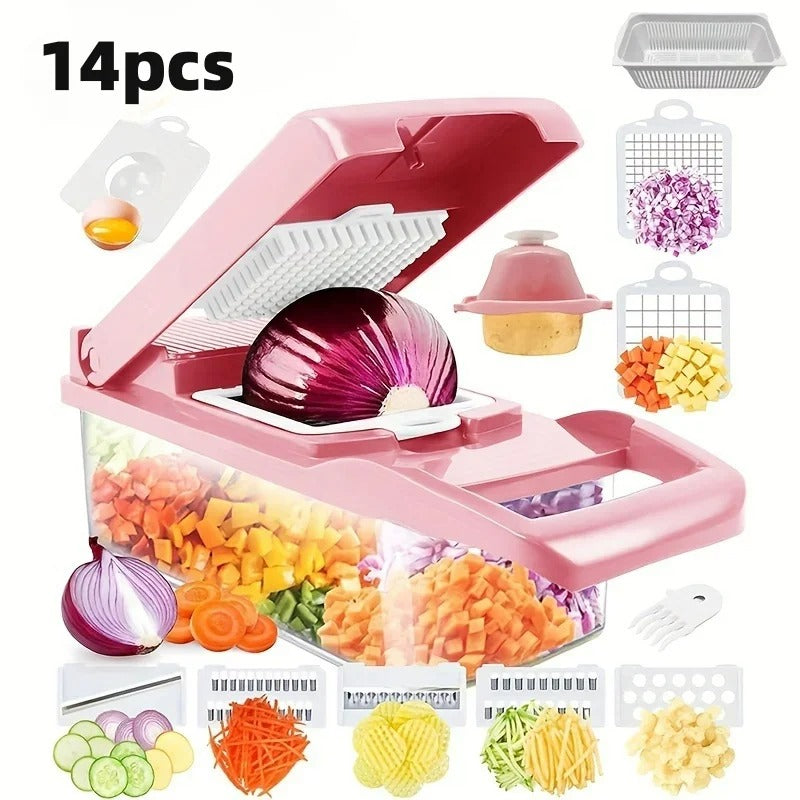 SliceMaster - 14-piece multifunctional vegetable slicer set Bowlift