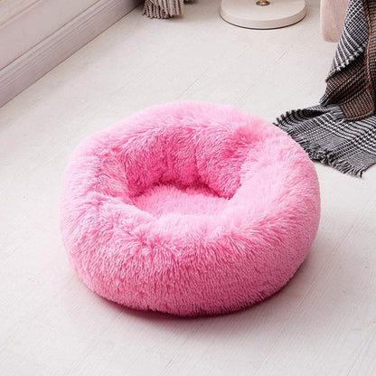 Brehn | Round Plush Calming Donut Dog Bed for Small to Large Dogs