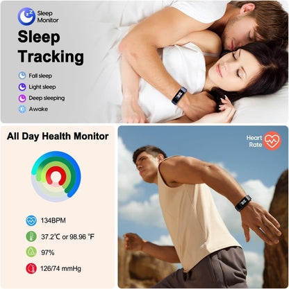 Skanto | Blood Pressure & Heart Rate Monitor Smartwatch | Waterproof, Sleep Tracking & Fitness Insights for Daily Health Management
