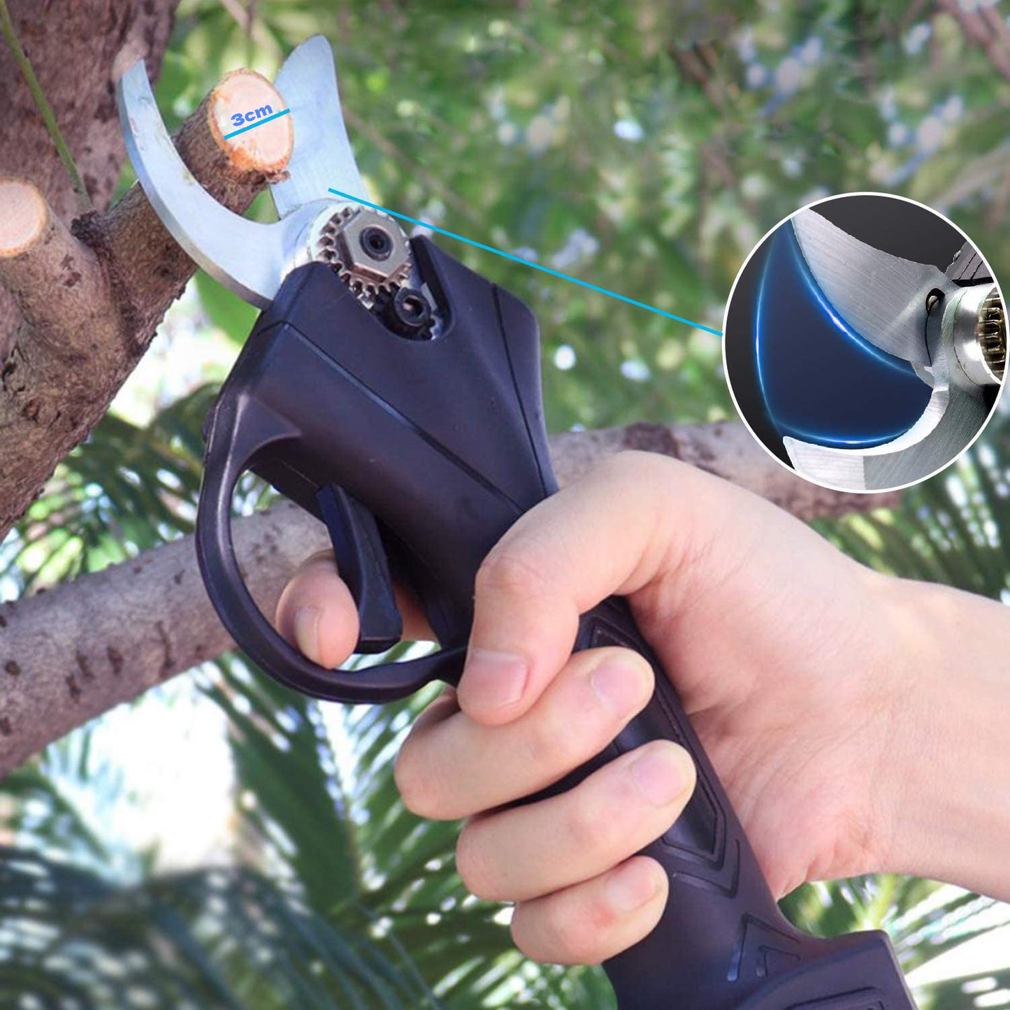 Skanto | Electric Pruning Shears – 21V Cordless Garden Trimmer with Precision Steel Blade