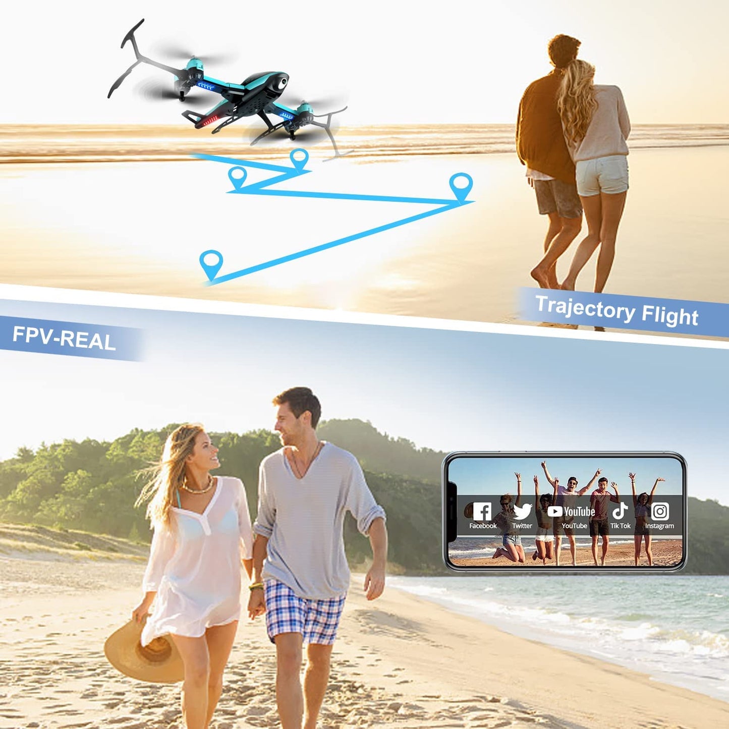 Skanto | RC Helicopter Drone with 1080P HD Camera for Kids Adults