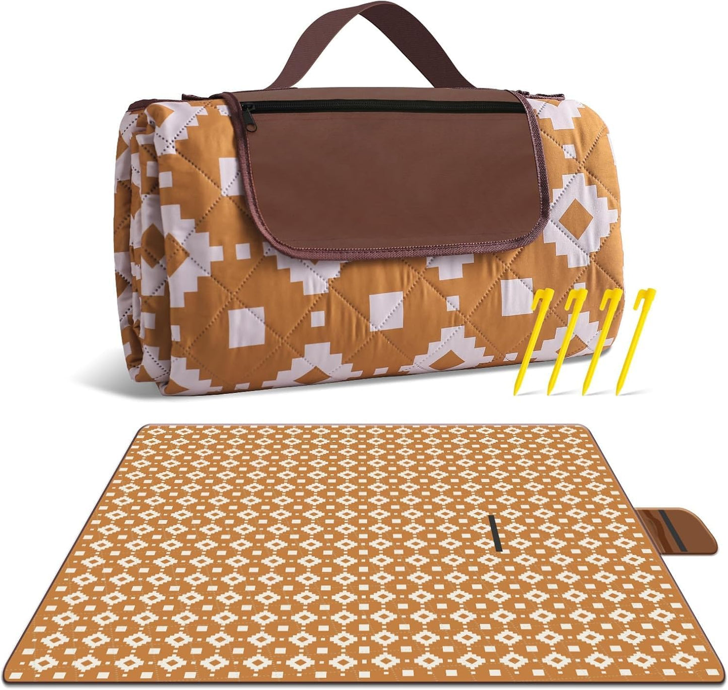 Extra large, waterproof picnic blanket 200 x 200 cm with 3 layers – MeadowRest