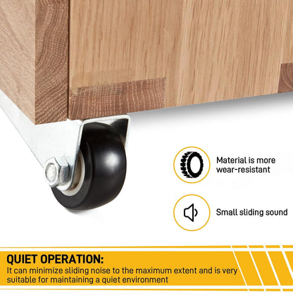 Low-Profile Side-Mount Caster Wheels for Furniture Bowlift