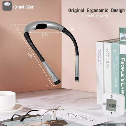 Brehn | LED Neck Reading Lamp, Book Light for Reading in Bed, 3 Colors, 6 Brightness Levels, Bendable Arm, Rechargeable, Durable, Perfect for Reading, Knitting, Camping, Repairing