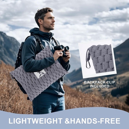 BowLift | Packable Flannel Travel Blanket with Pillow Bag and Luggage Sleeve – Trevora
