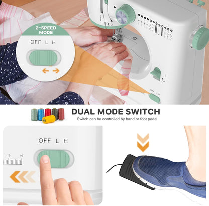 Skanto | Portable Sewing Machine with 12 Stitches and Extension Table – StitchPro
