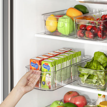 Skanto | Clear Fridge Storage Boxes (4 Pieces) - Coolorganize
