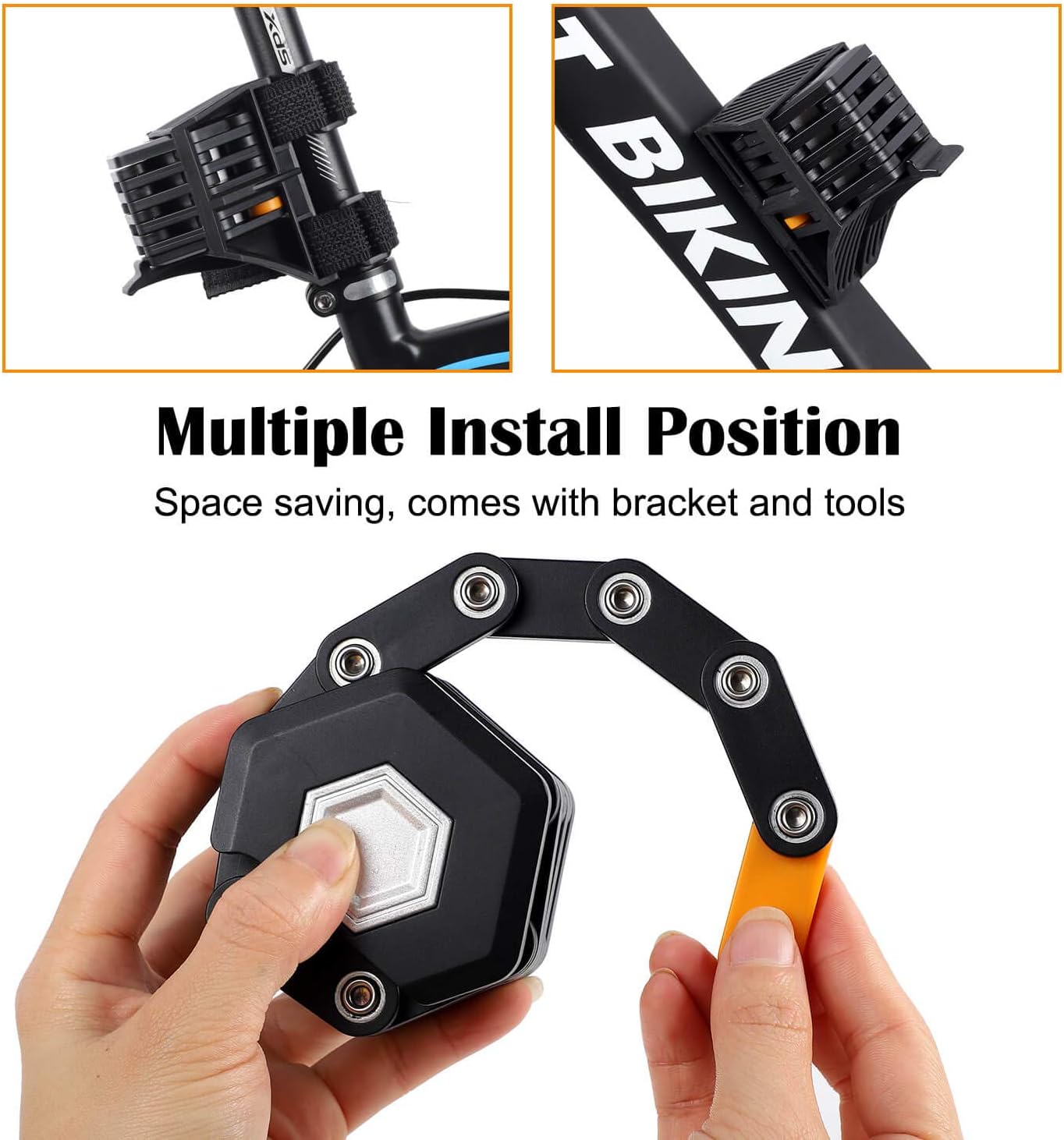 BowLift | SafeRide Foldable Heavy-Duty Anti-Theft Bike Lock – Ultra Strong Security Chain