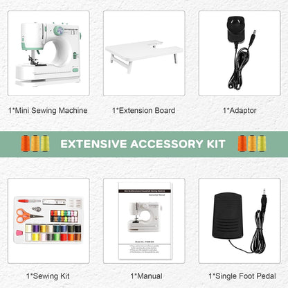 Skanto | Portable Sewing Machine with 12 Stitches and Extension Table – StitchPro